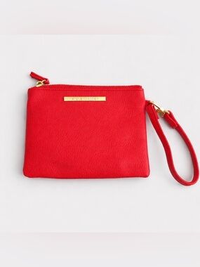 Steve Madden Red Pebble Wristlet Clutch